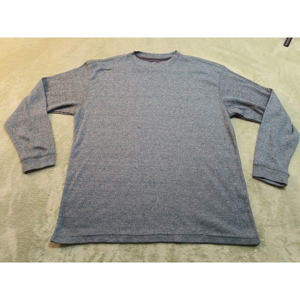 Northpoint Men XXL Green Waffle Knit Thermal Shirt Long Sleeve Pullover